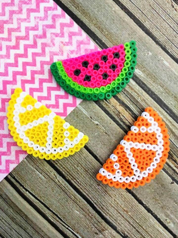 Making Your Own Fruit Perler Bead Magnets