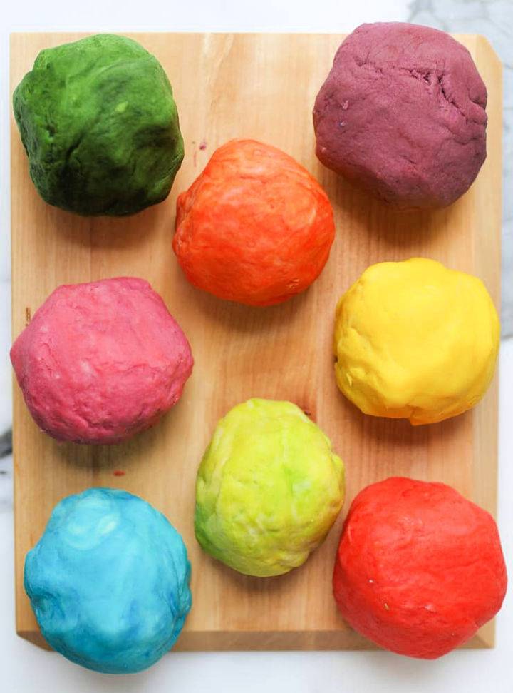 Homemade Playdough in Multiple Colours