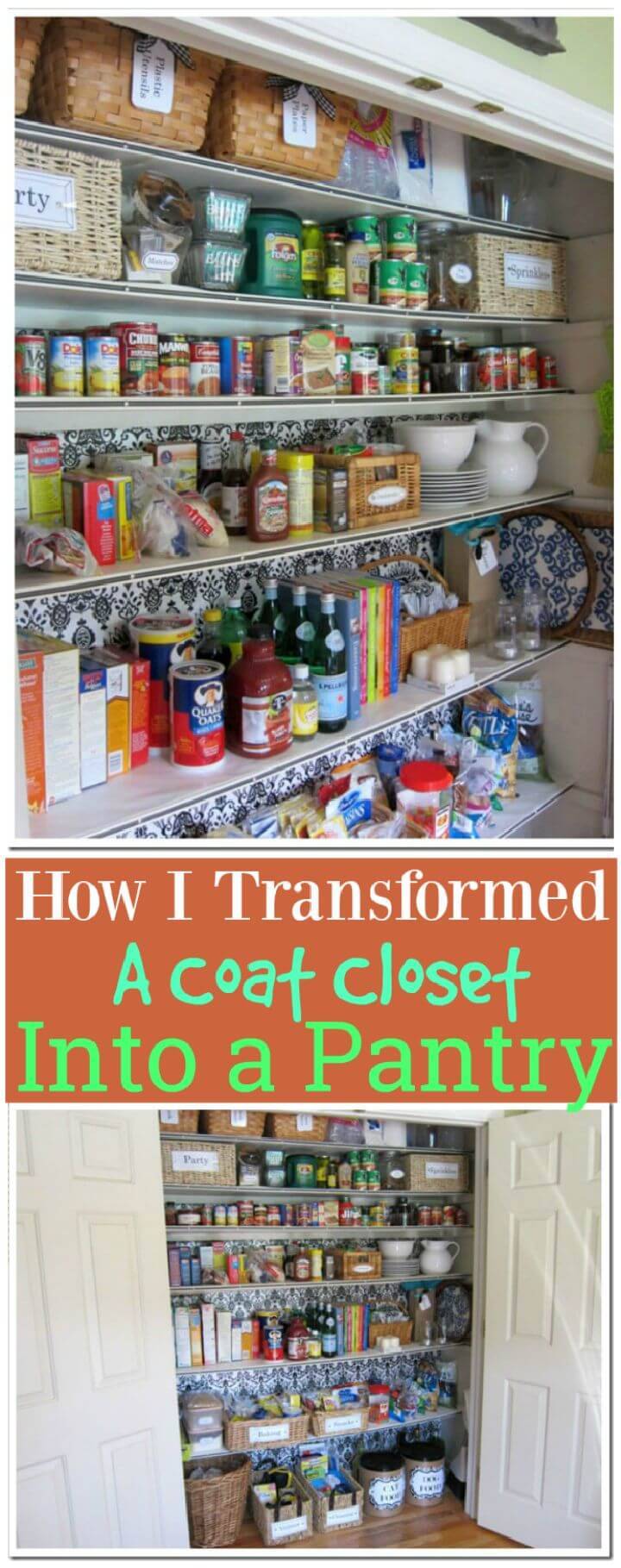 How I Transformed a Coat Closet Into a Pantry