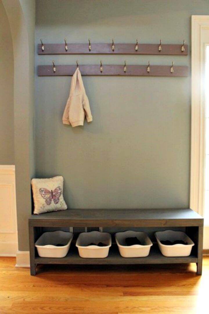 How to Build a Bench with Entryway Shoe Storage Tutorial