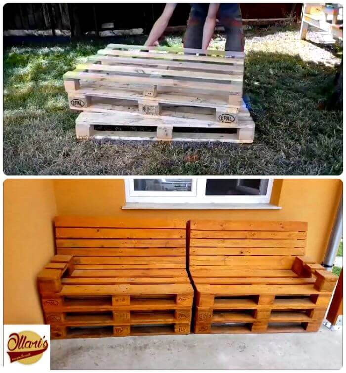 Wooden Pallet Sofa Step-by-Step - DIY Pallet Sitting Furniture Projects