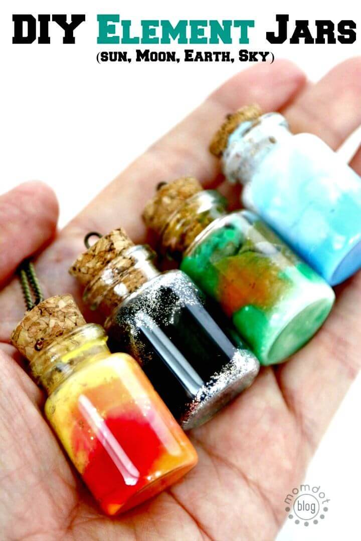 Cute DIY Element Jar Necklace