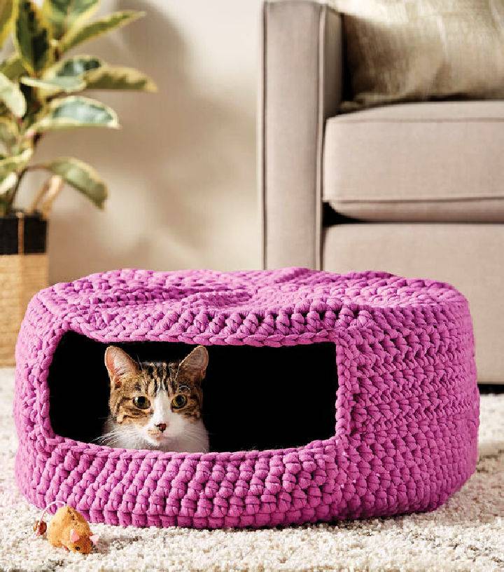 How to Crochet a Cat Bed - Free Pattern