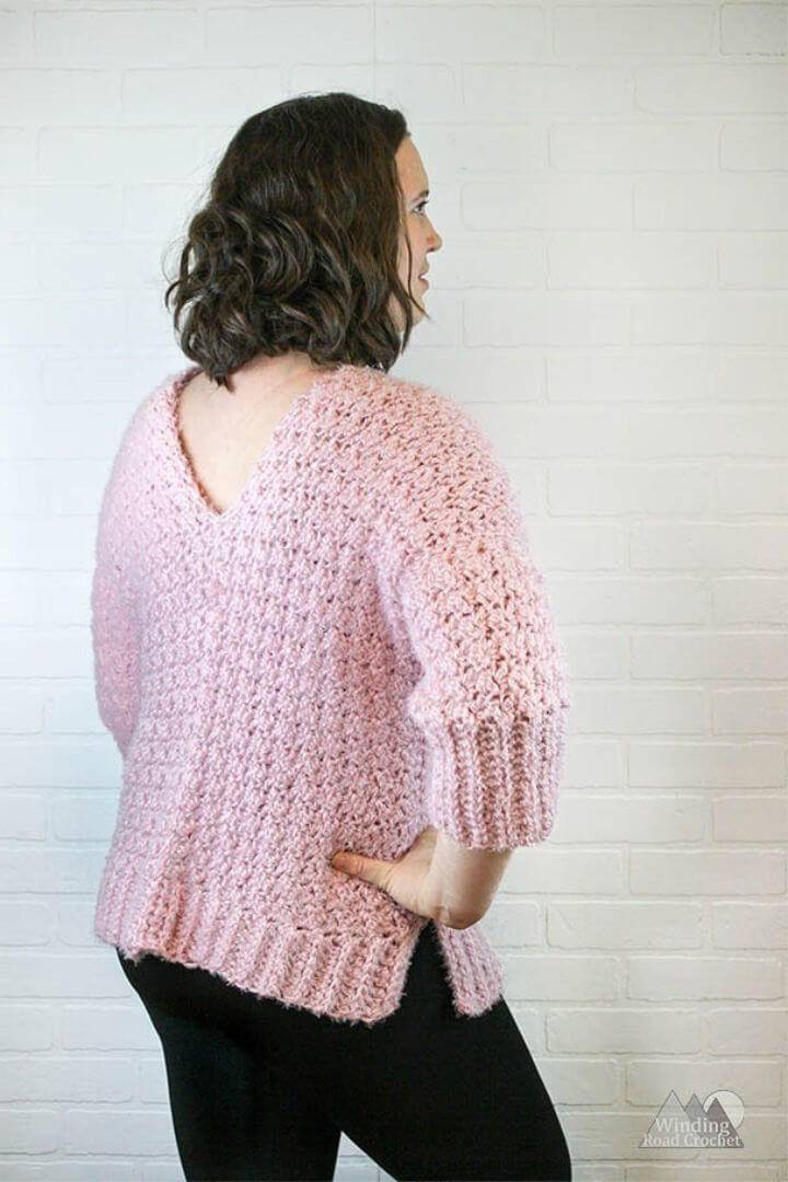 Crochet Sweet Heart Sweater - Step by Step Instructions