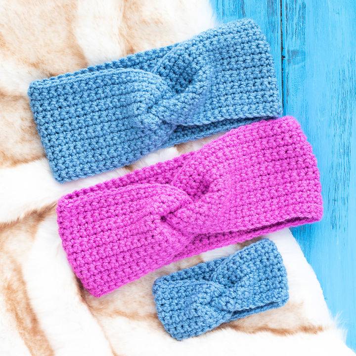 How to Crochet Twisted Ear Warmer 