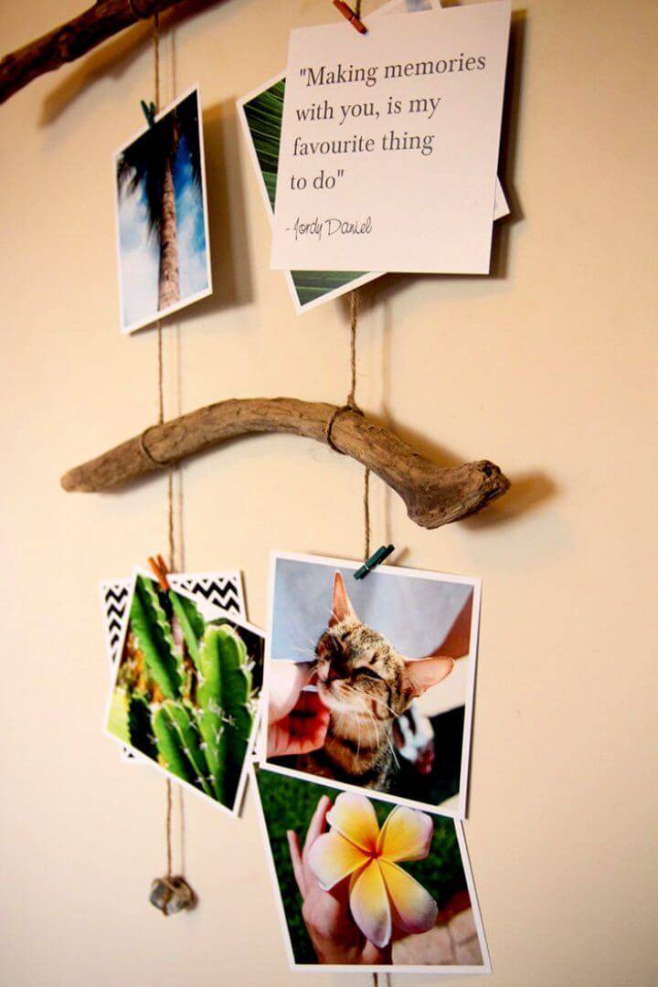 How to Make a Driftwood Photo Hanger