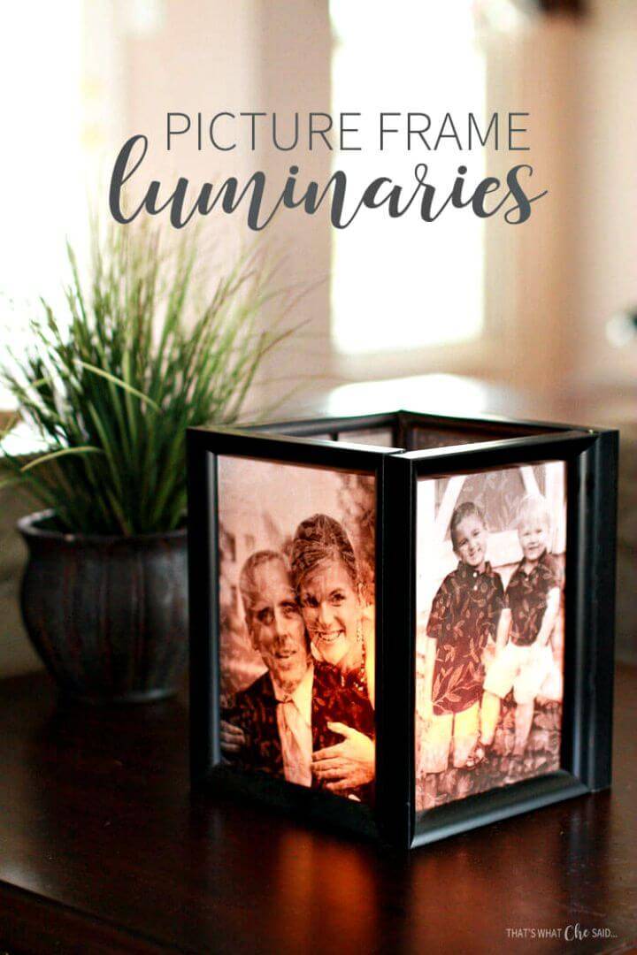 How To Make Picture Frame Luminaries - DIY