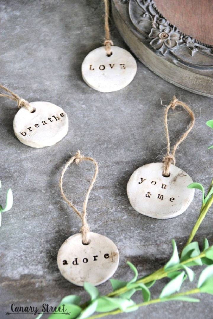 How to Make Rustic Air Dry Clay Tags