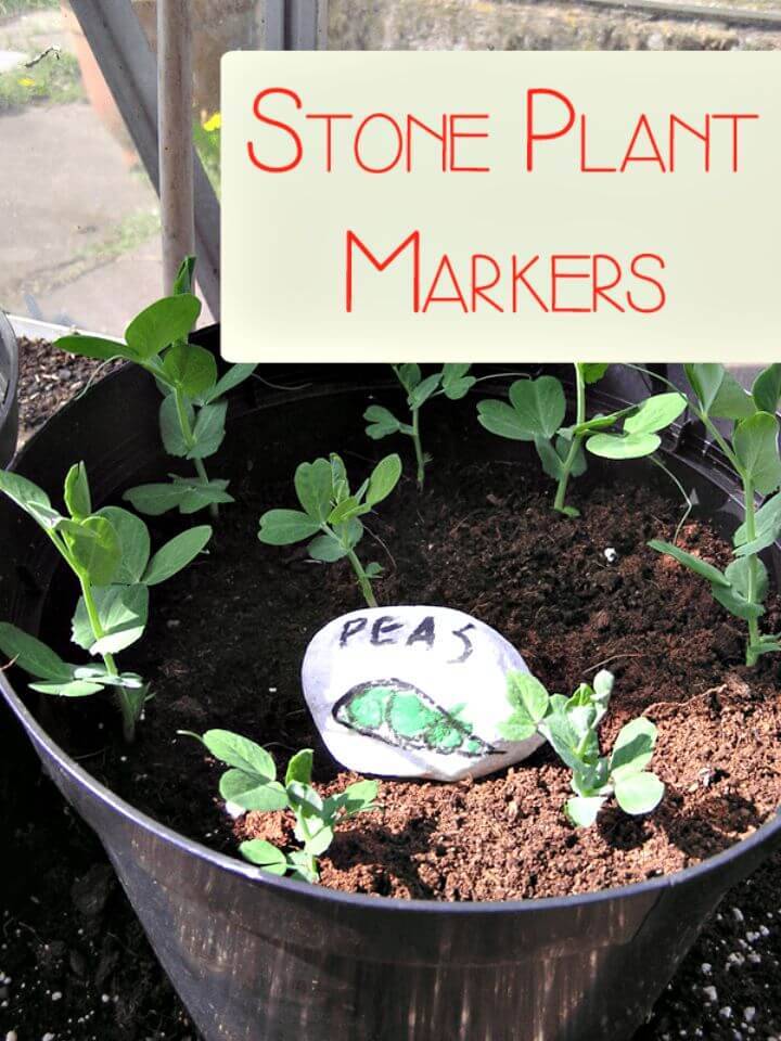 Quick DIY Stone Plant Markers