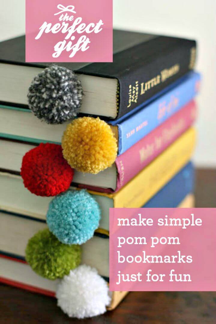 Create Yarn Ball Pom Pom Bookmark