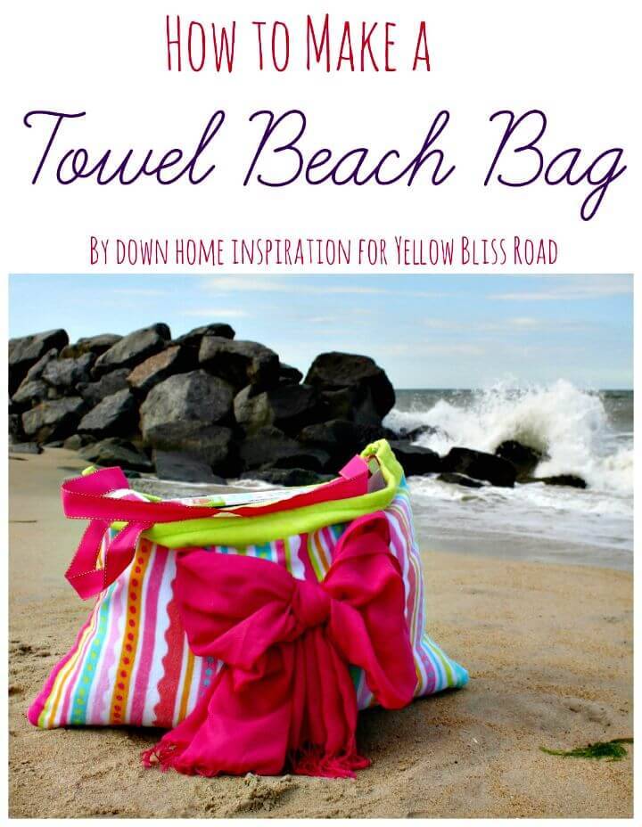 Colorful DIY Towel Beach Bag