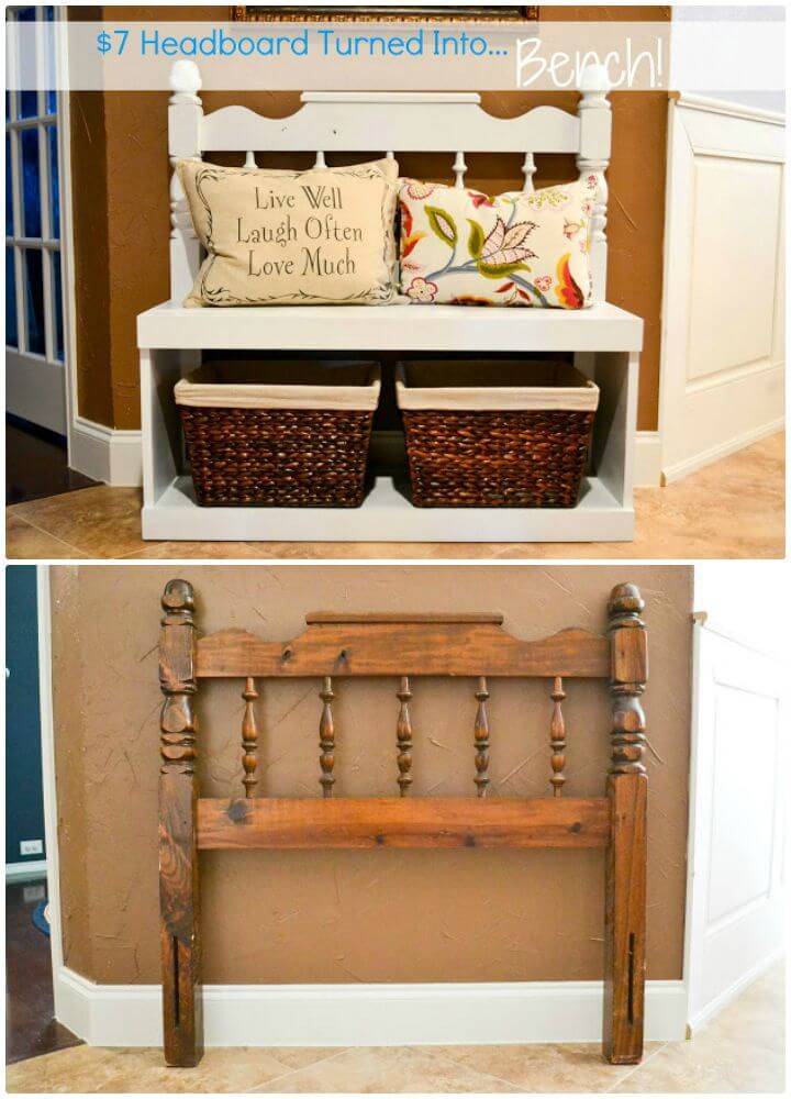 How To Turn Headboard Into Entryway Bench Tutorial
