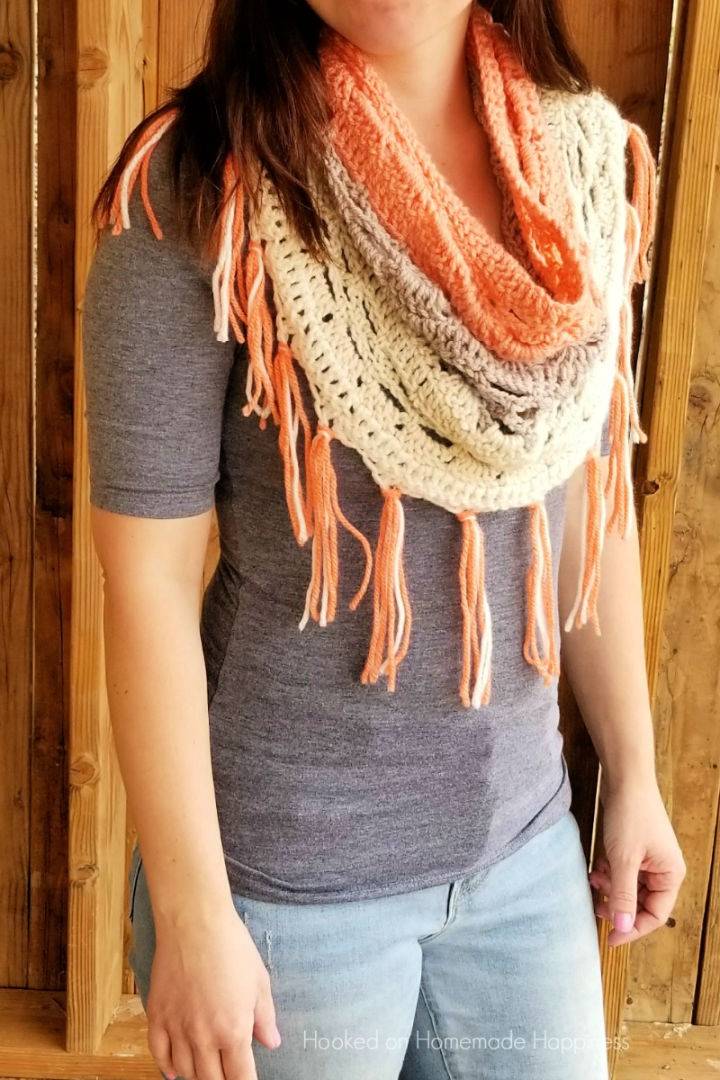 How to Crochet Just Peachy Cowl - Free Pattern