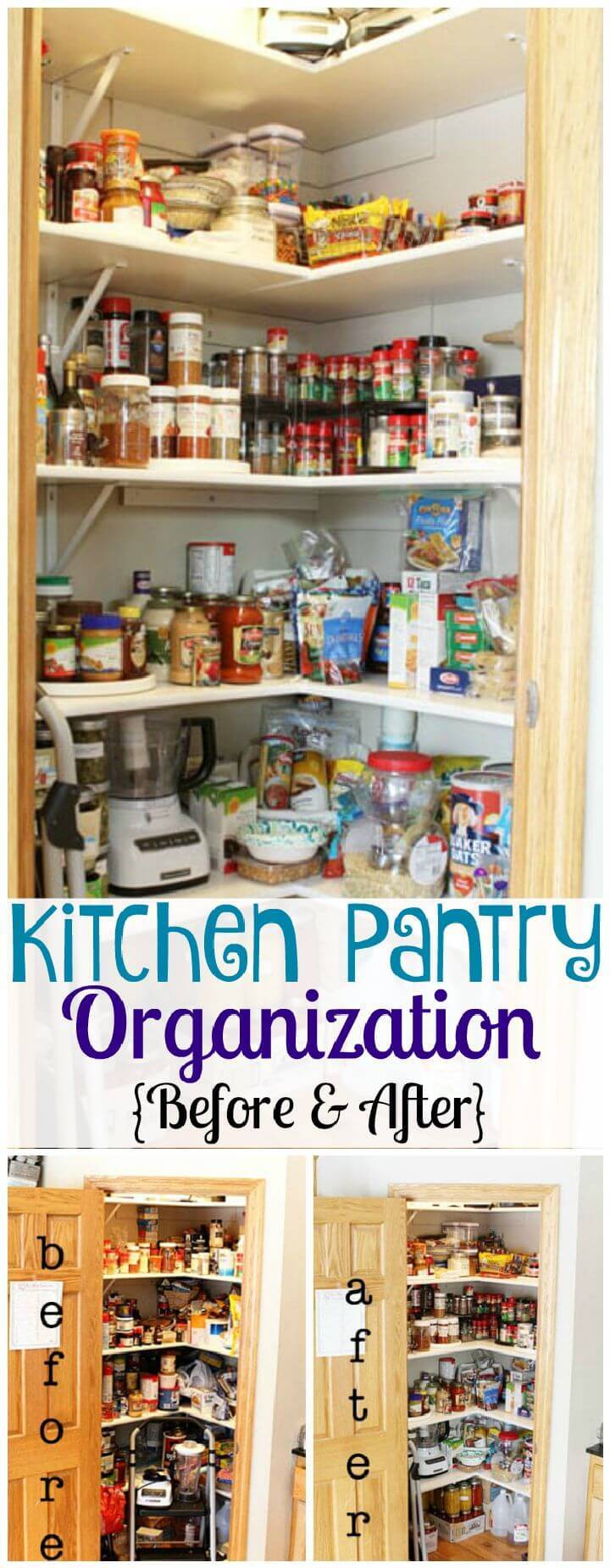 Kitchen Pantry Organization Before & After