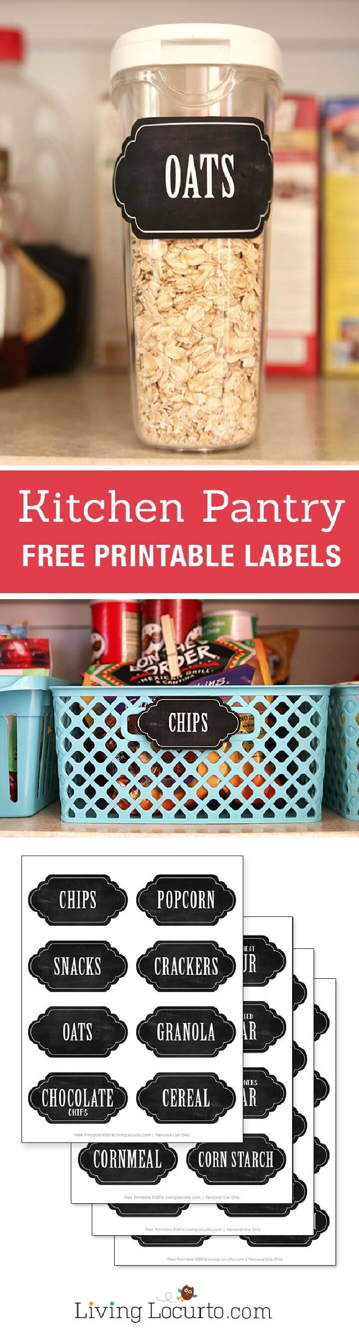 Kitchen Pantry Organization Free Printable