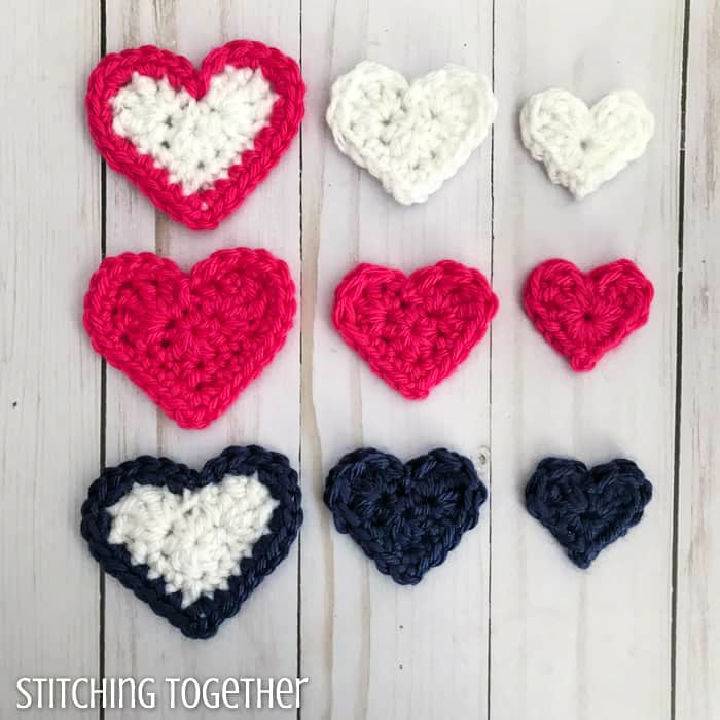 Simple Crochet Little Hearts Pattern