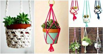 Macrame Plant Hanger - 100 Best Macrame Ideas for Hanging Plants - DIY Planters