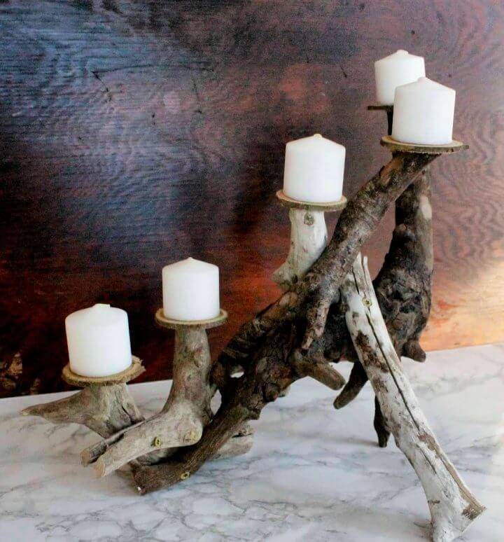 Make a Driftwood Candle Centerpiece