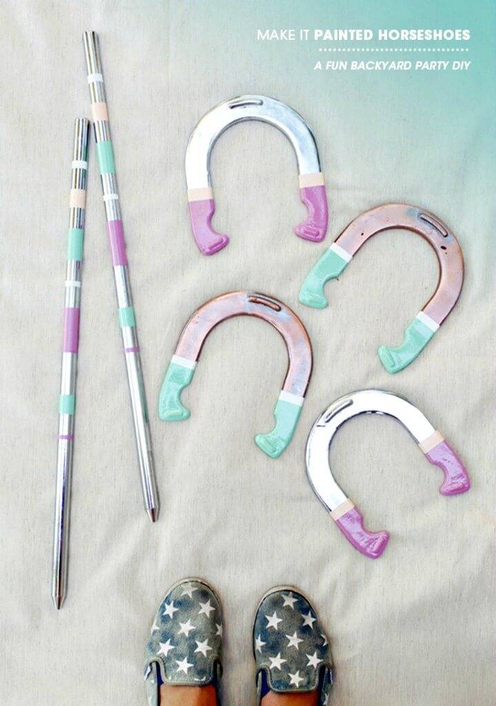 Make Your Own Pastel Horseshoes - DIY Outdoor Games For Summer & Spring
