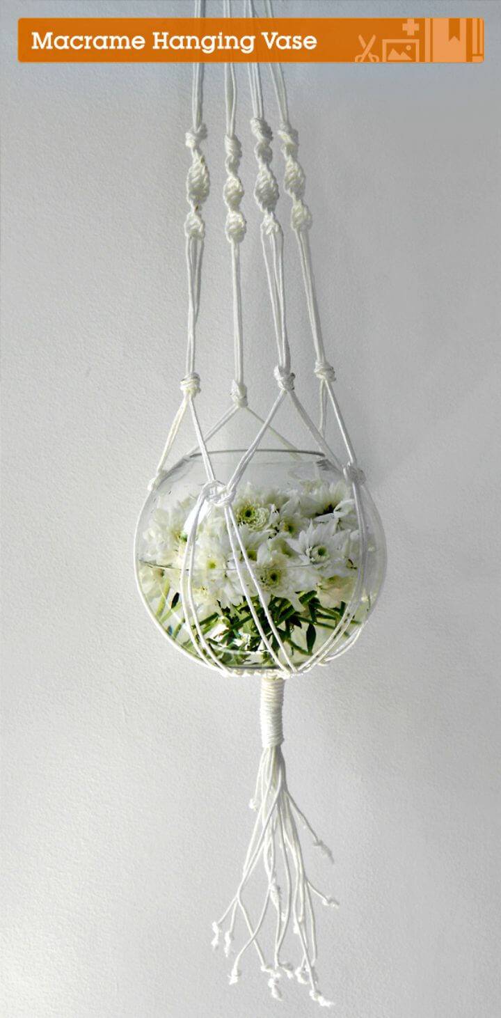 How To Make A Stunning Macrame Hanging Vase