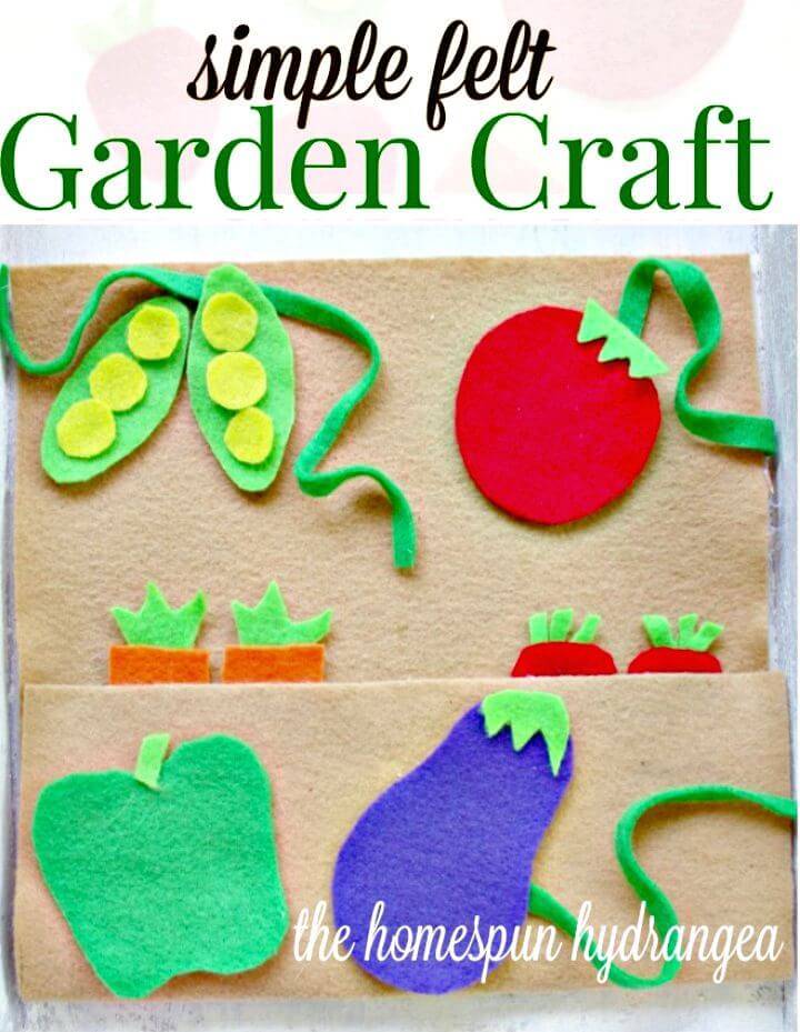 DIY No Sew Frugal Felt Garden Craft for Kids
