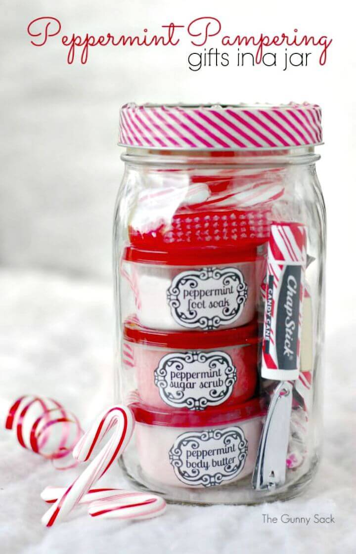 Make Peppermint Pampering Gifts In Jars - DIY Mothers Day Gifts