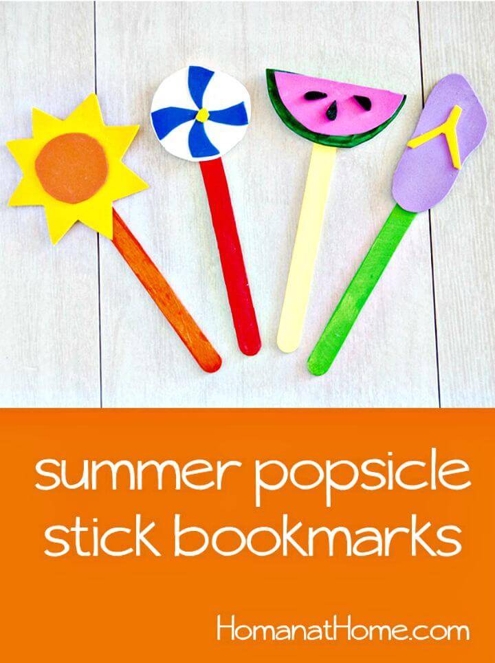 DIY Summer Fun Popsicle Stick Bookmarks