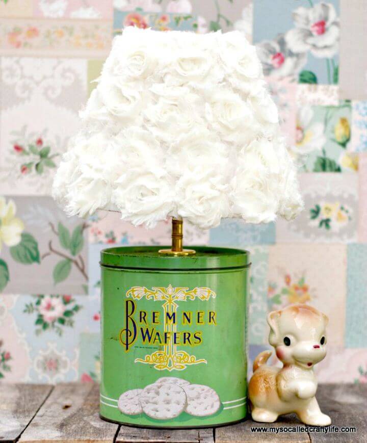 Upcycled Pretty Vintage Tin Lamp