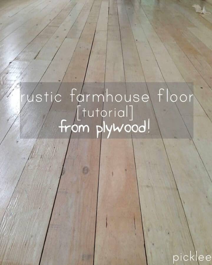 Make Wide Plank Floor from Plywood