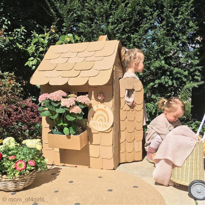 Make your little kids happy by building this cardboard house