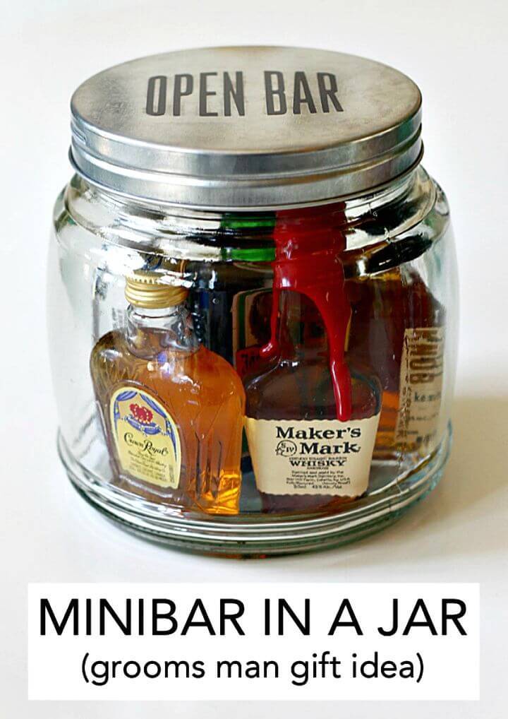 Easy DIY Last Minute Mini Bar In A Jar Gift