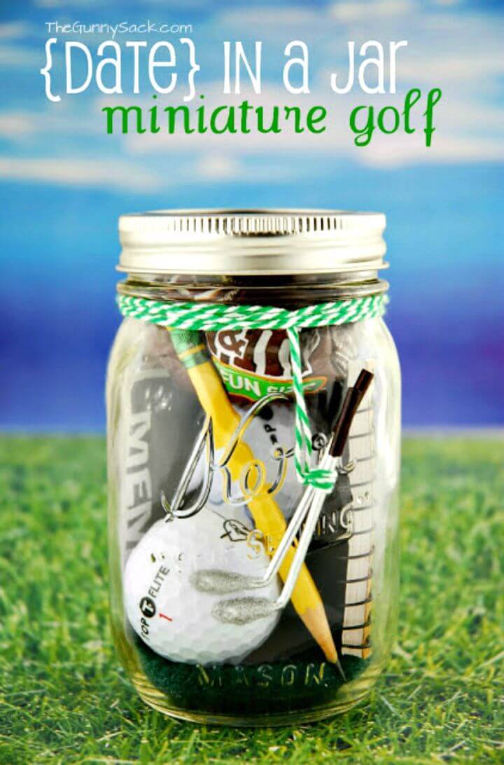 DIY Mini Golf Date In A Jar
