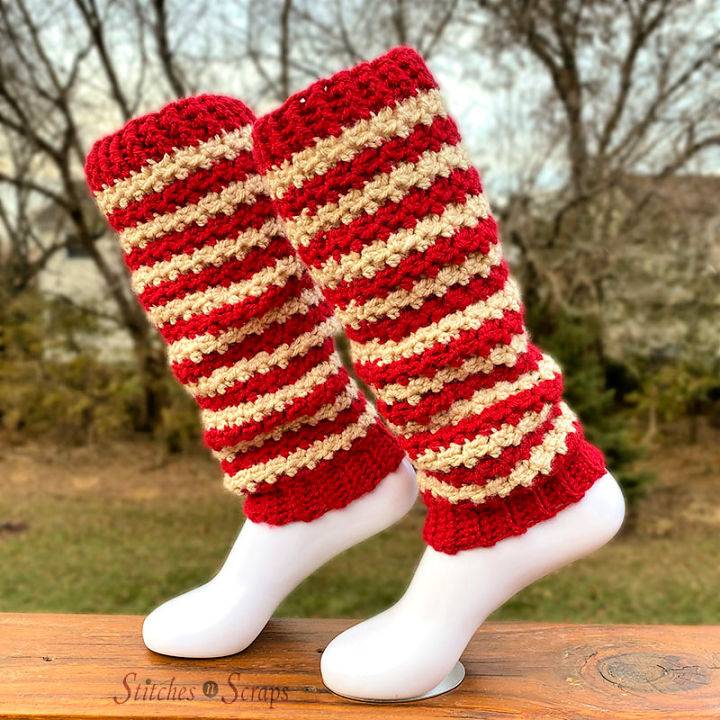 New Crochet Peppermint Candy Leg Warmers Pattern