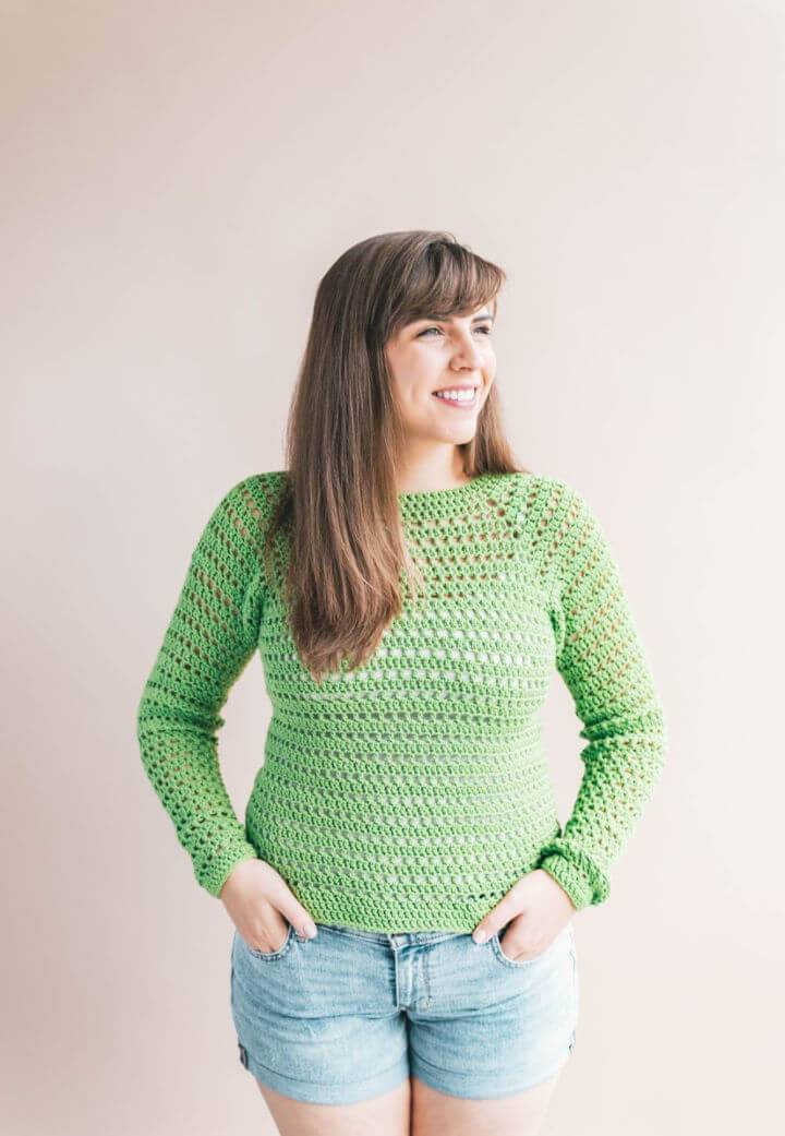 Free Crochet Pattern for Pucker Pullover Sweater