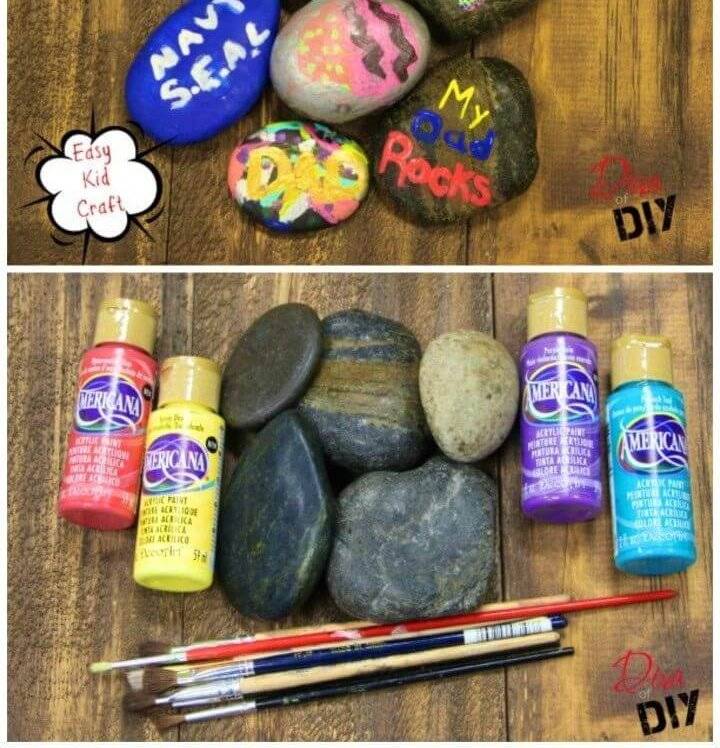 Quick and Easy DIY Paint Rock Crafts, simple rock painting ideas