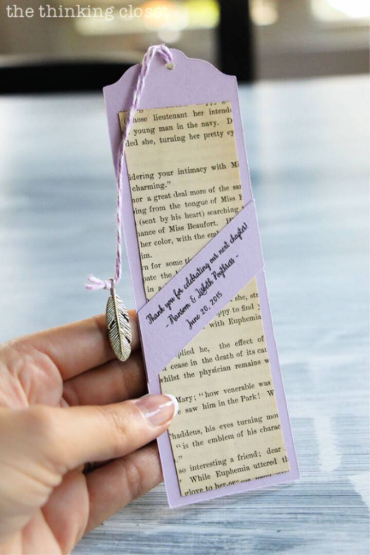Quick DIY Bookmark Wedding Favors