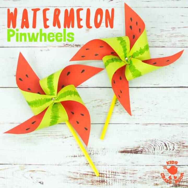 Quick DIY Watermelon Pinwheel Craft