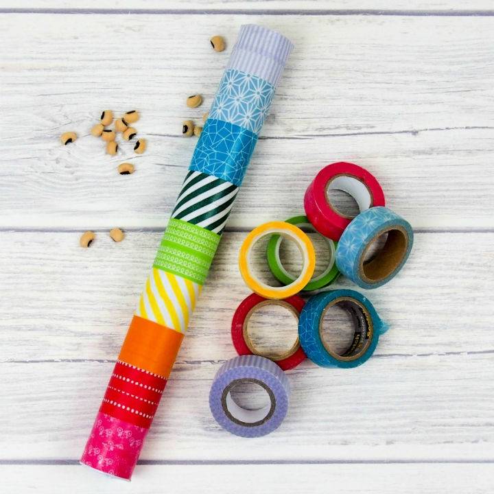 Easy Rainbow Rainstick Craft for Kids