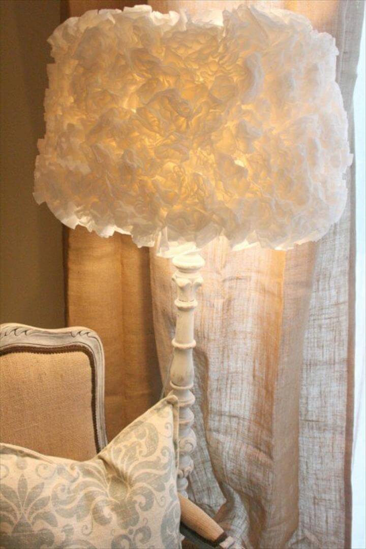 cozy coffee filter lampshade