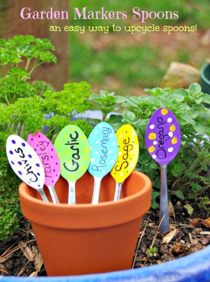 Simple DIY Garden Markers Spoons Tutorial