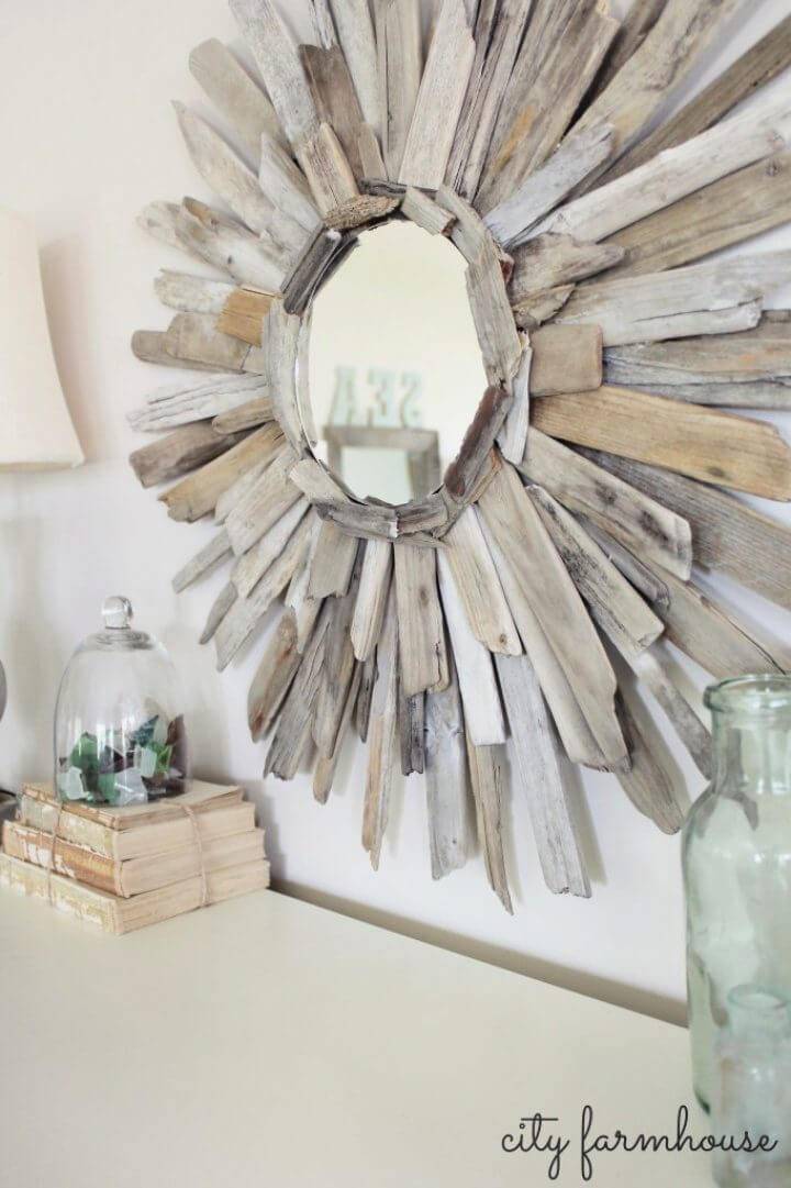 Thrifty Pretty DIY Driftwood Mirror 1