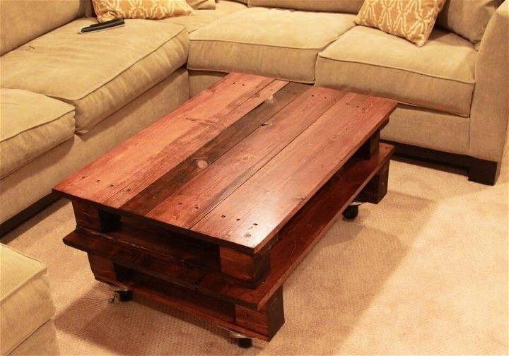 Turn Pallet into Coffee Table