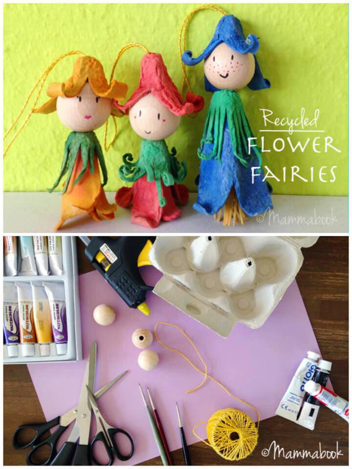 Upcycle Egg Cartons Into Flower Fairies